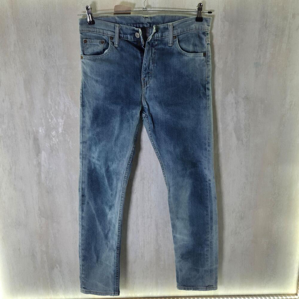 Levis 510 Jeans Mens 29x30 Light Wash Blue Denim Skinny Slim Stretch Fit